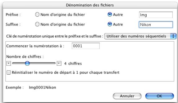 NIKON VIEW 6 - Dénomination des fichiers - 1