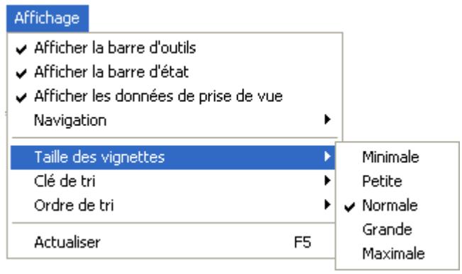 NIKON VIEW 6 - Taille des vignettes - 1