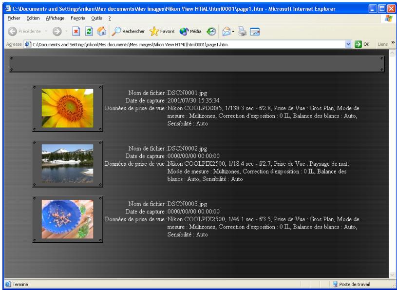 NIKON VIEW 6 - Visualisation des fichiers HTML - 1