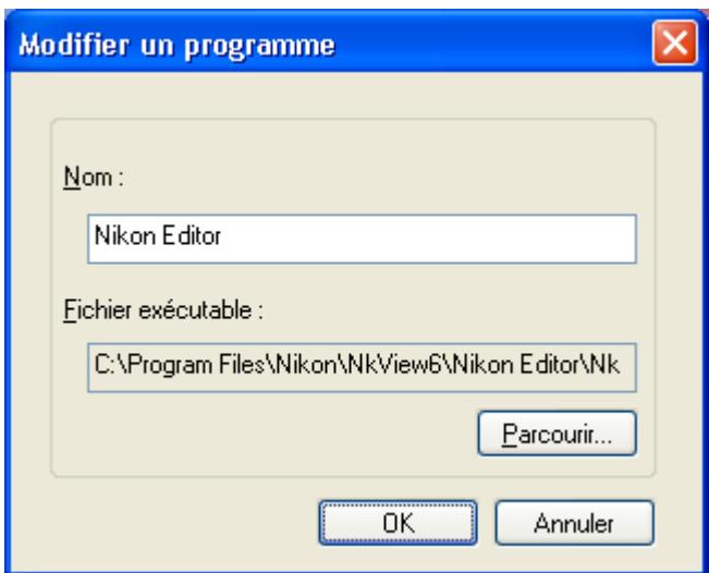 NIKON VIEW 6 - Modifier un programme - 1