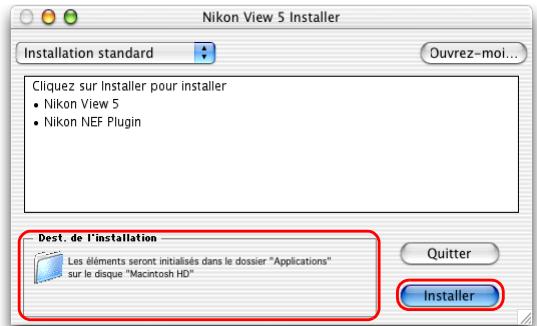 NIKON VIEW 6 - — Confirmez la destination de l'installation - 1