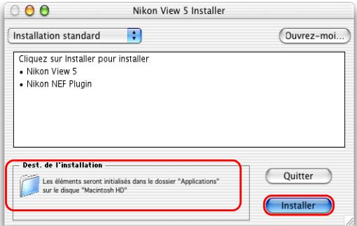 NIKON VIEW 6 - — Confirmez la destination de l'installation - 1