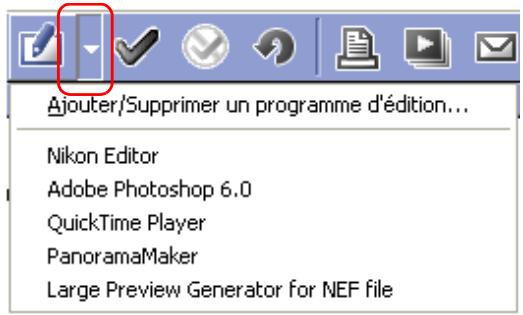 NIKON VIEW 6 - Sélection d'un programme de retouche d'image - 1
