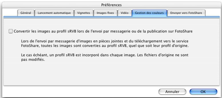 NIKON VIEW 6 - Onglet gestion des couleurs (macintosh) - 1