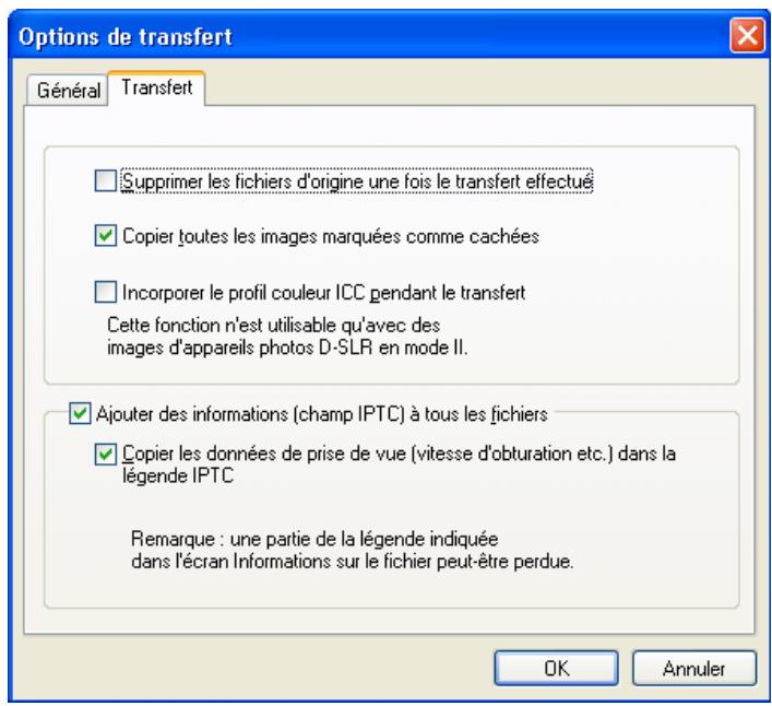 NIKON VIEW 6 - Onglet transfert - 1
