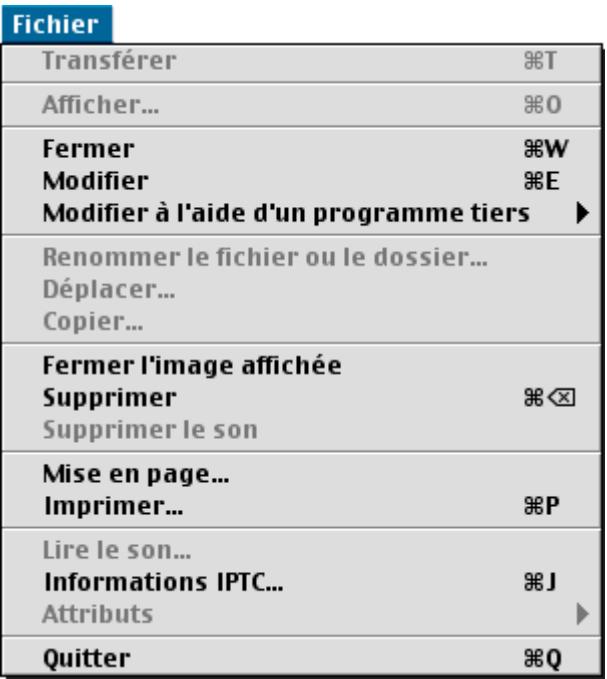 NIKON VIEW 6 - Menu fichier - 1
