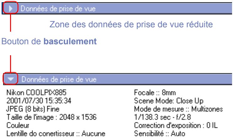 NIKON VIEW 6 - Affichage des données de prise de vue - 1