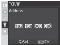 NIKON WT-3 - TCP/IP Menu, Page 2/2 - 16