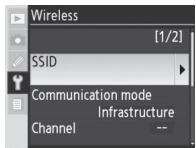 NIKON WT-3 - Wireless Menu, Page 1/2 - 1