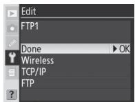 NIKON WT-3 - Editing ftp Profiles - 1