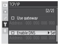 NIKON WT-3 - TCP/IP Menu, Page 2/2 - 10