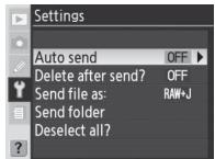 NIKON WT-3 - Settings (Transfer Mode Only) - 1
