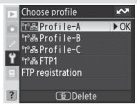 NIKON WT-3 - Editing ftp Server Profiles - 1