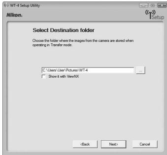 NIKON WT-4 - The "Select Action" Dialog - 2