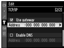 NIKON WT-4 - TCP/IP Menu, Page 2/2 - 1
