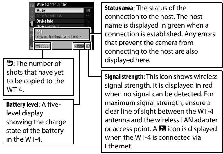 NIKON WT-4 - The Status Display - 1