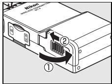 NIKON WT-4 - Inserting the Battery - 3