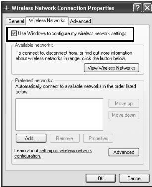 NIKON WT-4 - Select [Use Windows to configure my wireless network settings]. - 1