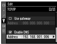 NIKON WT-4 - TCP/IP Menu, Page 2/2 - 18