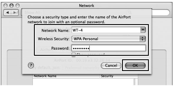 NIKON WT-4 - Enter the network name and other settings for the wireless access point and click [OK]. - 1