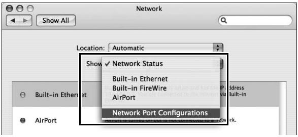 NIKON WT-4 - Choose [Network Port Configurations] from the [Show] menu. - 1