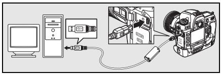 NIKON WT-4 - Connect the UC-E4 as shown below. - 1