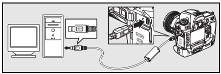NIKON WT-4 - Connect the UC-E4 as shown below. - 1