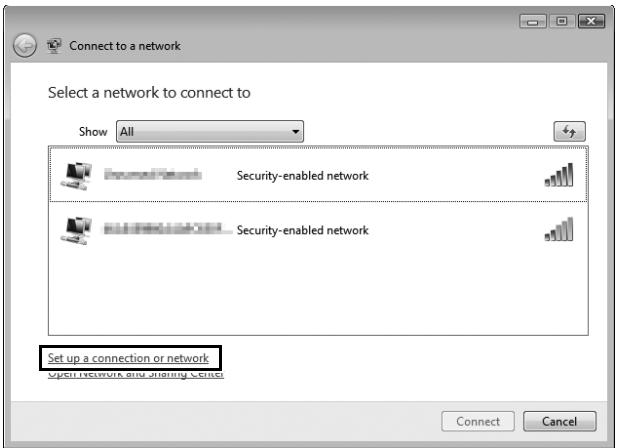 NIKON WT-4 - Click [Set up a connection or network]. - 1