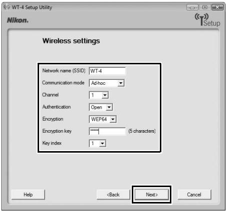 NIKON WT-4 - Select [Manual setup] and click [Next]. - 2