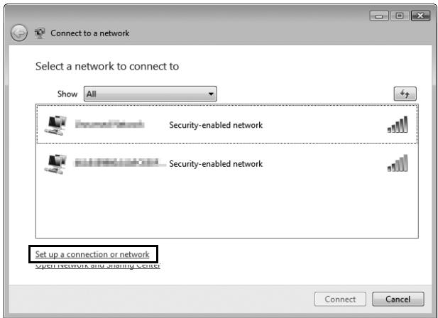 NIKON WT-4 - Click [Set up a connection or network]. - 1