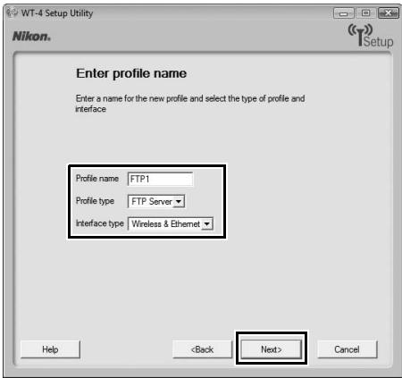 NIKON WT-4 - Enter the following information and click [Next]: - 1