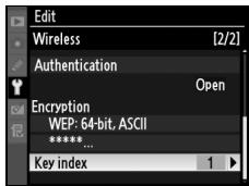 NIKON WT-4 - Edit encryption key: - 5