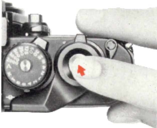 NIKON F3 - Move the power switch 51 to uncover the red dot 50 - 1