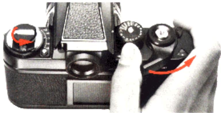 NIKON F3 - Take up the film slack. - 1
