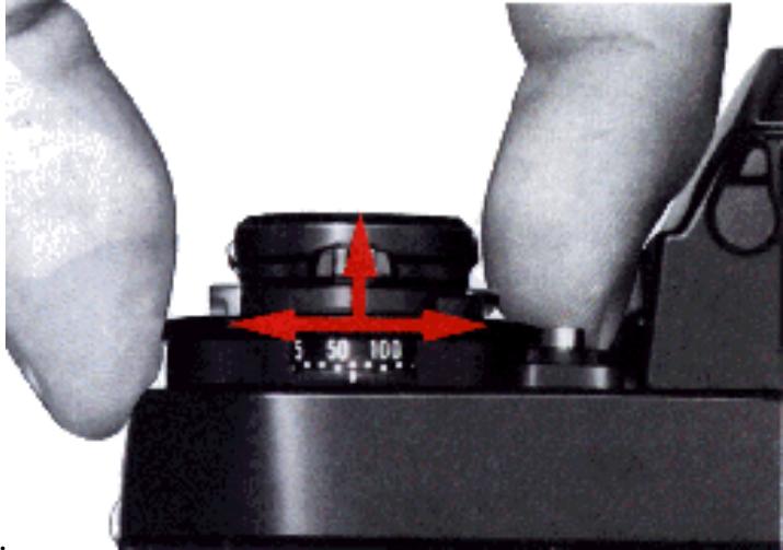 NIKON F3 - Make blank exposure until the frame counter 54 shows "1." - 1