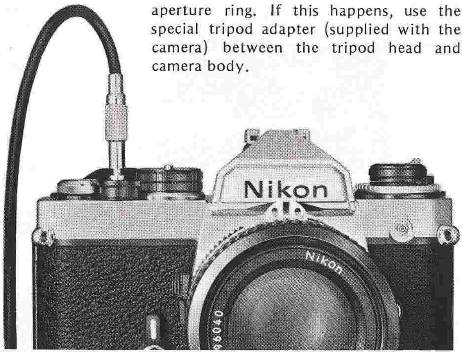 NIKON FE - Operation with Cable Release - 2