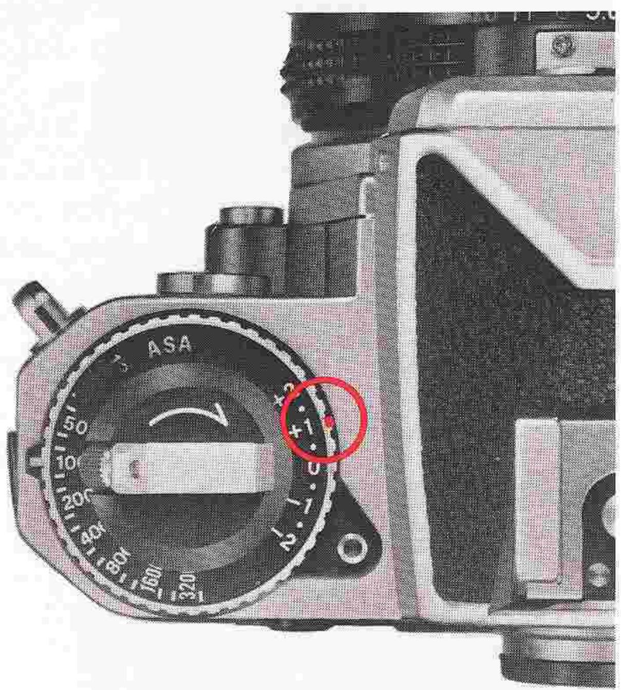 NIKON FE - EXPOSURE COMPENSATION ADJUSTMENTS - 1