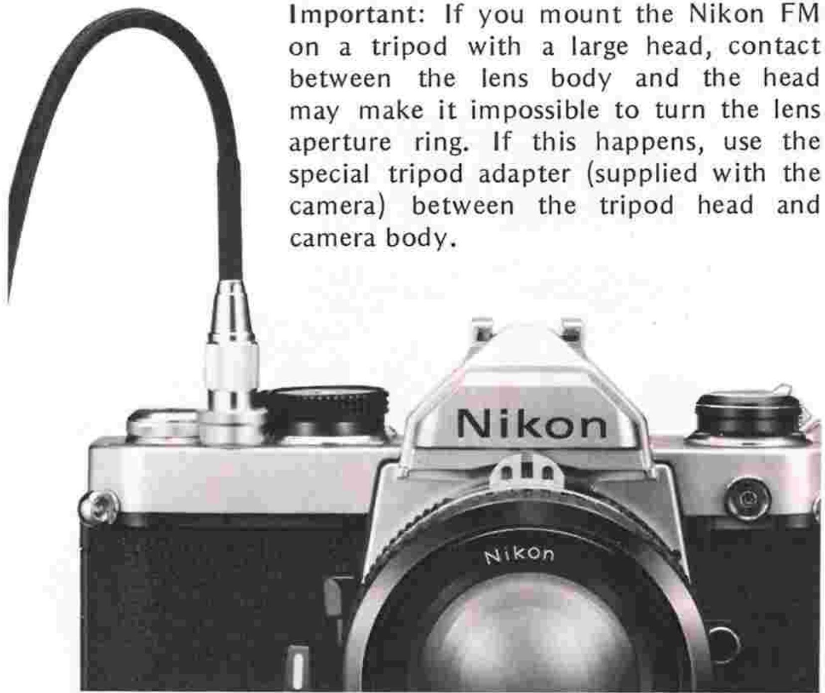 NIKON FM - Operation by Cable Release - 1
