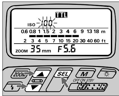 NIKON SB-26 - Setting ISO Film Speed (Manual Adjustment) - 1