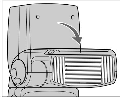 NIKON SB-26 - Tilting/Rotating flash head to a position other than horizontal and straight forward - 1