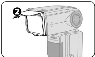 NIKON SB-900 - Then slide the bounce card back into place inside the flash head. - 2