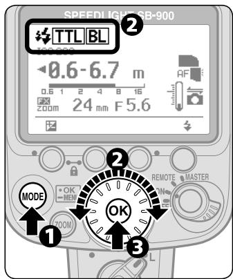 NIKON SB-900 - STEP 5 Selecting the flash mode - 1