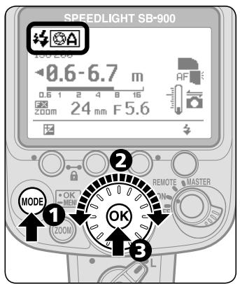 NIKON SB-900 - Setting the Auto aperture flash mode - 1