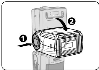 NIKON SB-900 - Setting the flash head - 1