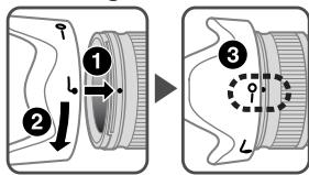 NIKON AF-S NIKKOR 24MM F-1.4G ED - Attaching the hood - 1