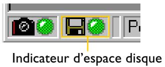 NIKON CAPTURE - Indicateur d'espace disque (windows uniquement) - 1