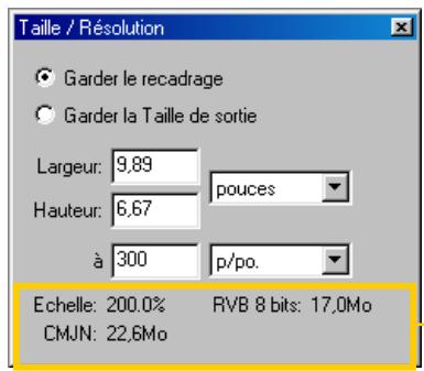 NIKON CAPTURE - Étape 6—détermination de la taille et de la résolution de l'image - 1