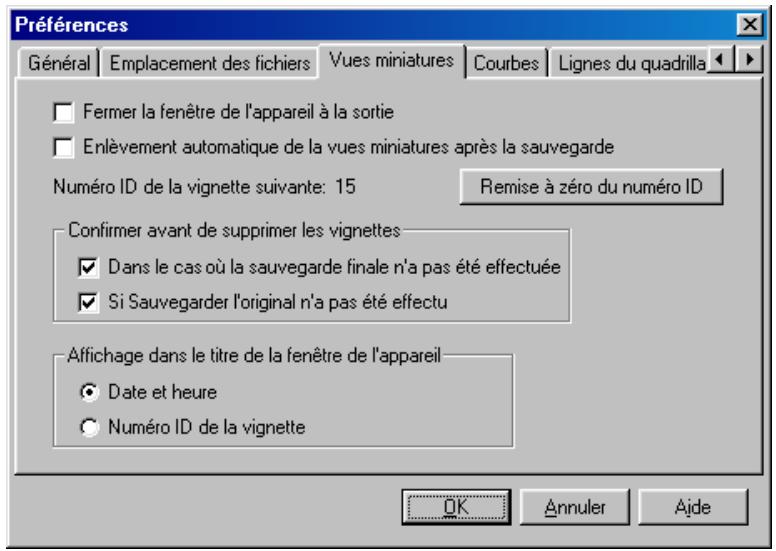 NIKON CAPTURE - Onglet des vignettes - 1