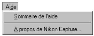 NIKON CAPTURE - Aide - 1