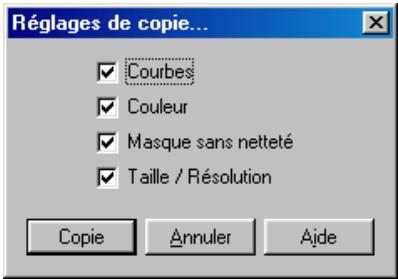 NIKON CAPTURE - Réglages de copie... (windows) / copier les réglages (macintosh) - 1
